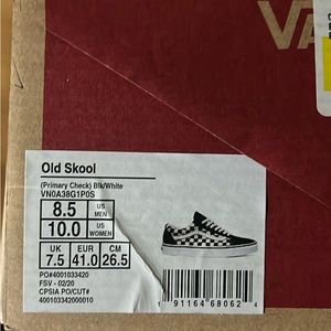 Vans Primary Check Old Skool Black & White Shoes
